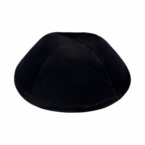 Picture of Cool Kippah Black Velvet 4 Part No Rim Size 21cm